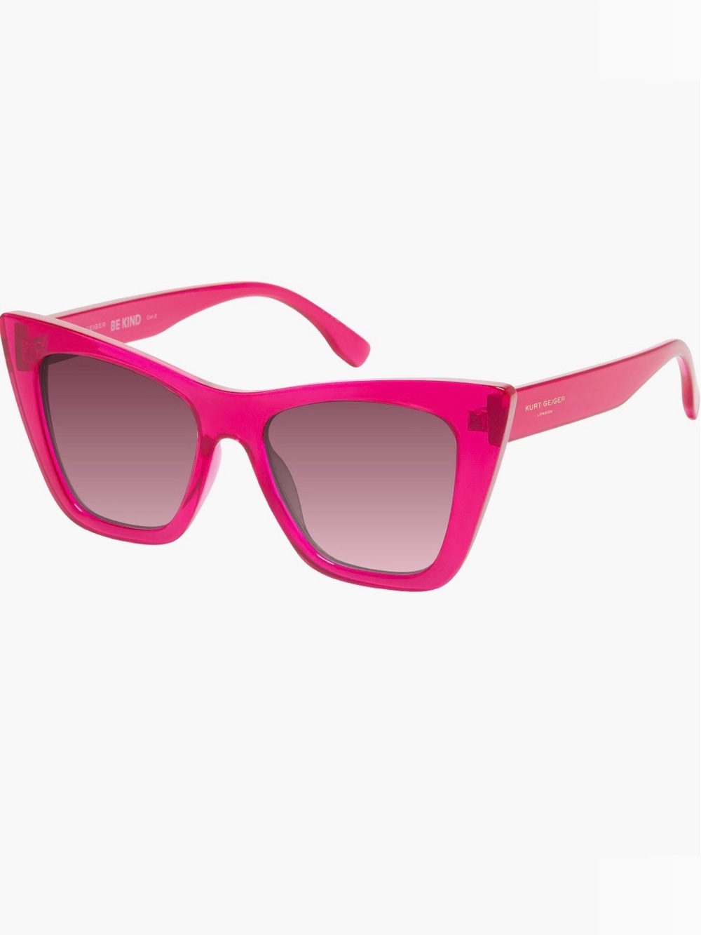 Kurt Geiger Vibrant Pink Cat-Eye Sunglasses